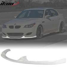 Fits 06-10 E60 M5 Only H Style Painted Alpine White III #300 PU Front Bumper Lip
