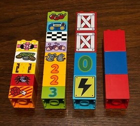 Lego Duplo Huge Lot Of 230 Blocks Bricks, Mini Figs & (2) Sealed Bags