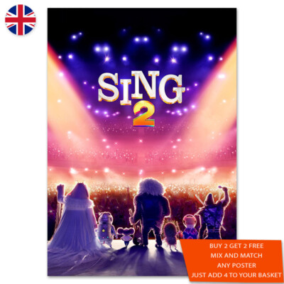 Sing 2 Movie Poster Print A5 A4 A3 A2 A1 Maxi Wall Art - 1961