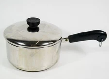 Revere Ware 1801 Stainless Steel Sauce Pan 2 qt Stainless Steel Bottom With Lid