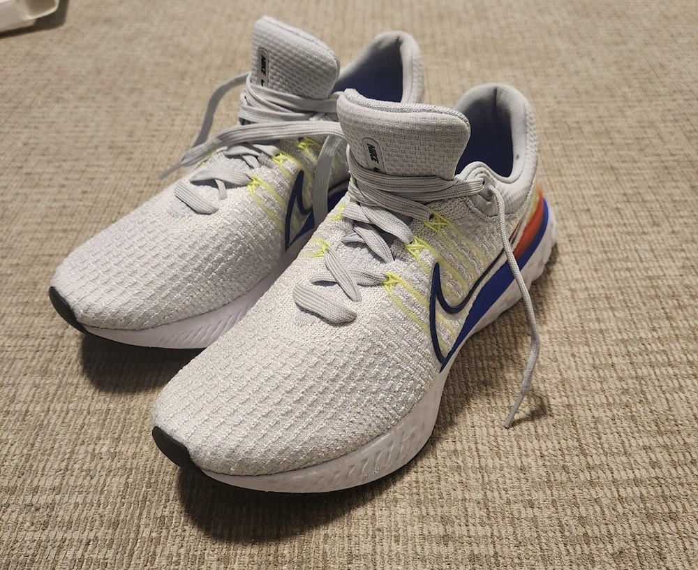 Nike React Infinity Run FK 3 Pure Platinum Mens Running Shoes Size 9.5 New