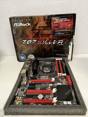 ASRock Fatal1ty Z87 Killer Motherboard ONLY, ( FOR PART/NOT WORKING AS IS )