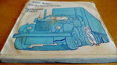 Barbary Coast  - Ridin' Rubber - UK 1980 Blue Rig BR 1001 Vinyl 7'' Single Record