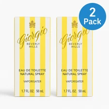 Giorgio Beverly Hills Eau de Toilette Spray 1.7oz Bottles 2 Pack New