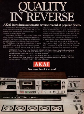 Akai - GXC-735D Cassette Deck - Original Magazine Ad - 1979 | eBay