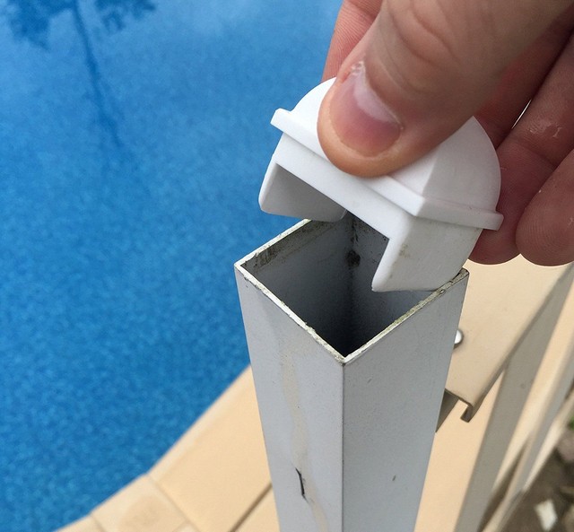 Above Ground Pool Fence Post Caps Package of 12 Pieces White 1.5 Inch
