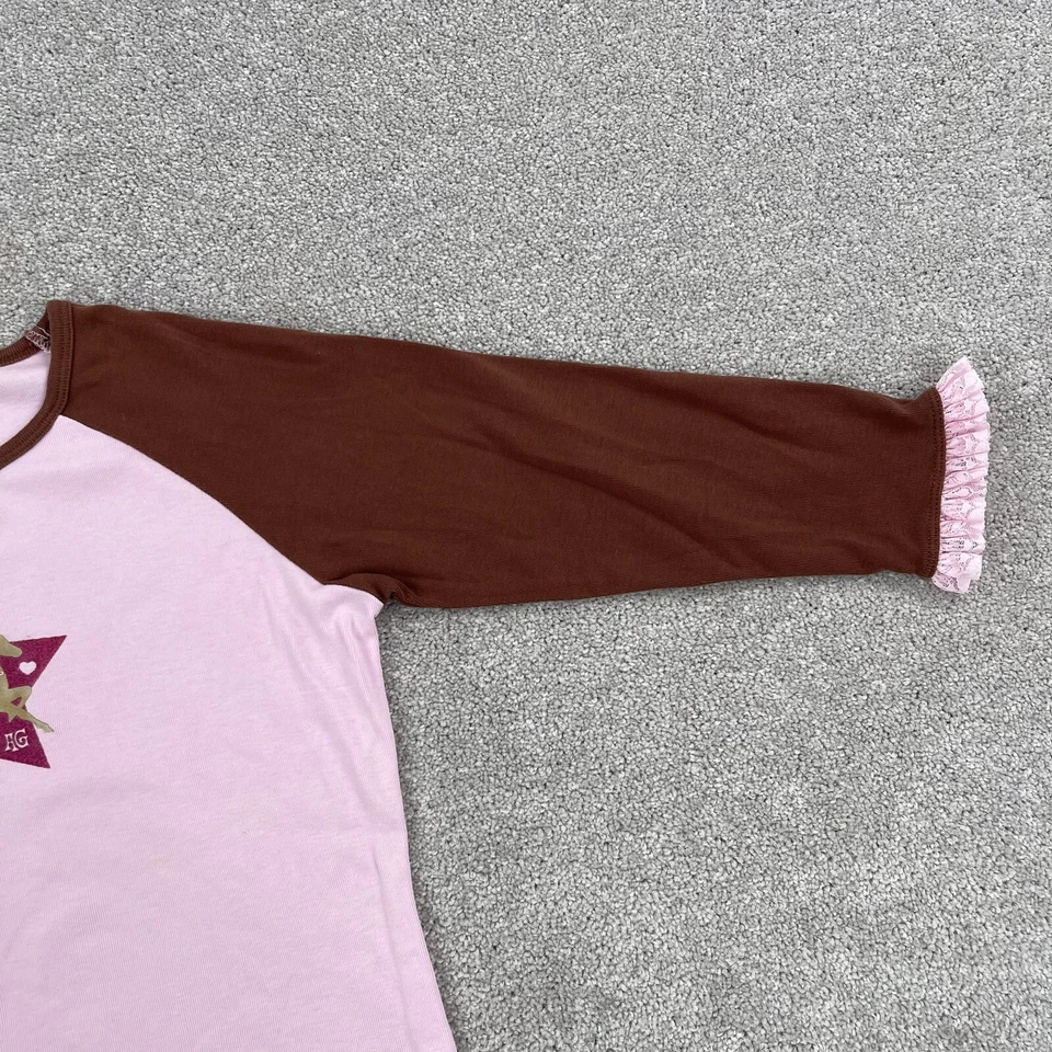 Vintage American Girl Doll Shirt Youth Size Large Pink Brown Horse Star Retired - Image 4 of 4