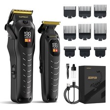 Professional Cordless Hair Clippers for Men- Hair Cutting Kit for Barbers  F...
