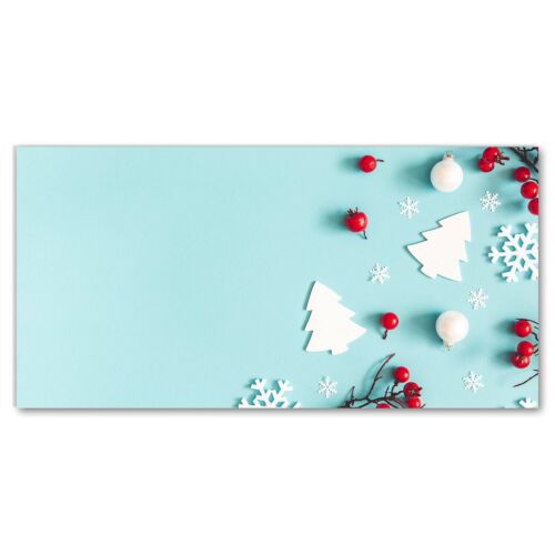 Immagine immagine vetro cassaforte Tulup 140x70 cm arte da parete - fiocchi di neve Natale - Foto 1 di 7