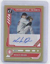 2023 Donruss #SS-ND Noah Dean Signature Series Gold Auto #/25