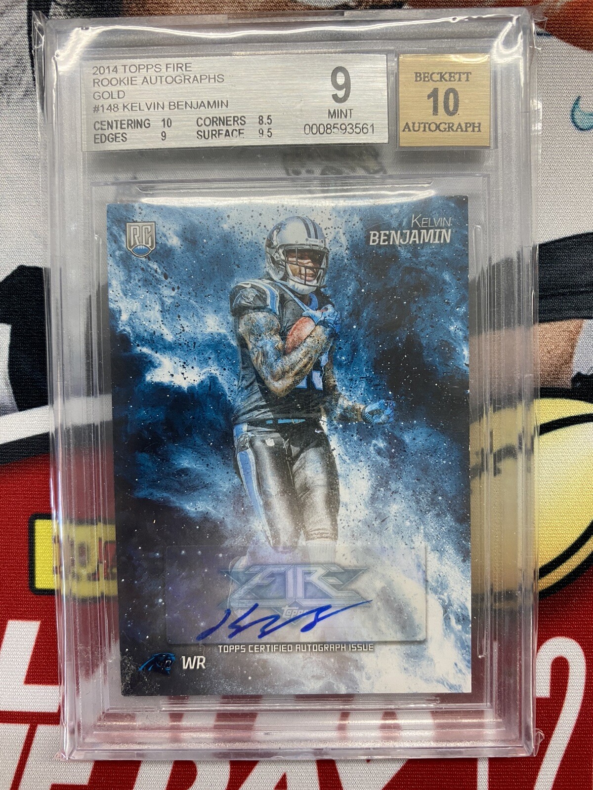 Kelvin Benjamin Topps Fire #148 Autograph-Gold