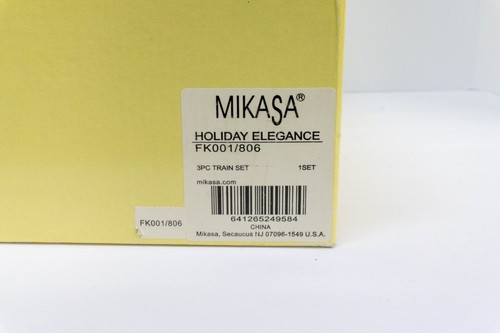 Mikasa Holiday Elegance Fine Porcelain 3 Piece Train Set New FK001/806 - Picture 21 of 23