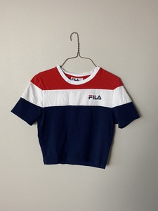 fila t shirt red white blue