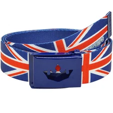 MEISTER PLAYER GOLF WEB BELT - FITS UP TO 42" - Pants UK England Flag UNION JACK