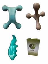 Deep Tissue Massage Tools - 3 Piece Bundle of Trigger Point Massagers