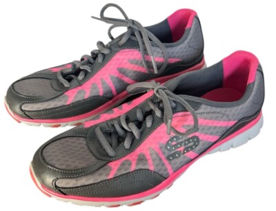 Skechers Flex Lightweight Women s Shoes Pink Gray Comfort Walking Sneakers Sz 11