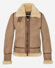 Schott Nyc Leather Sheepskin Bomber Jacket  Lcw1255a Camel M