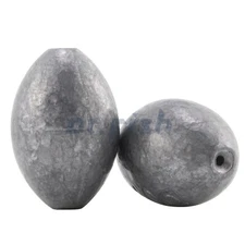 Dr.Fish 5/10/20pcs Fishing Egg Weights Slip Sinkers Oval Lead Saltwater 1/8-5oz