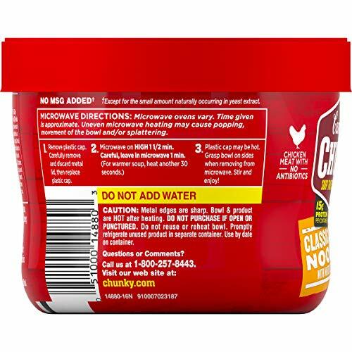 Campbell's Chunky Classic Chicken Noodle Soup Bowl, 15.25 Oz. (Pack of 8) - Picture 6 of 6