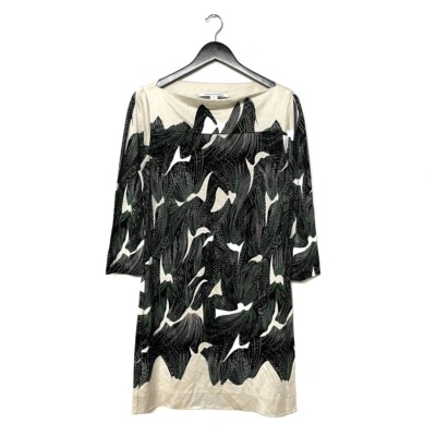 Diane Von Furstenberg Silk Abstract Print Mini Long Sleeve Shift Dress Size  8 | eBay