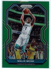 Malik Monk 2020-21 Panini Prizm Green Prizm #15 Charlotte Hornets