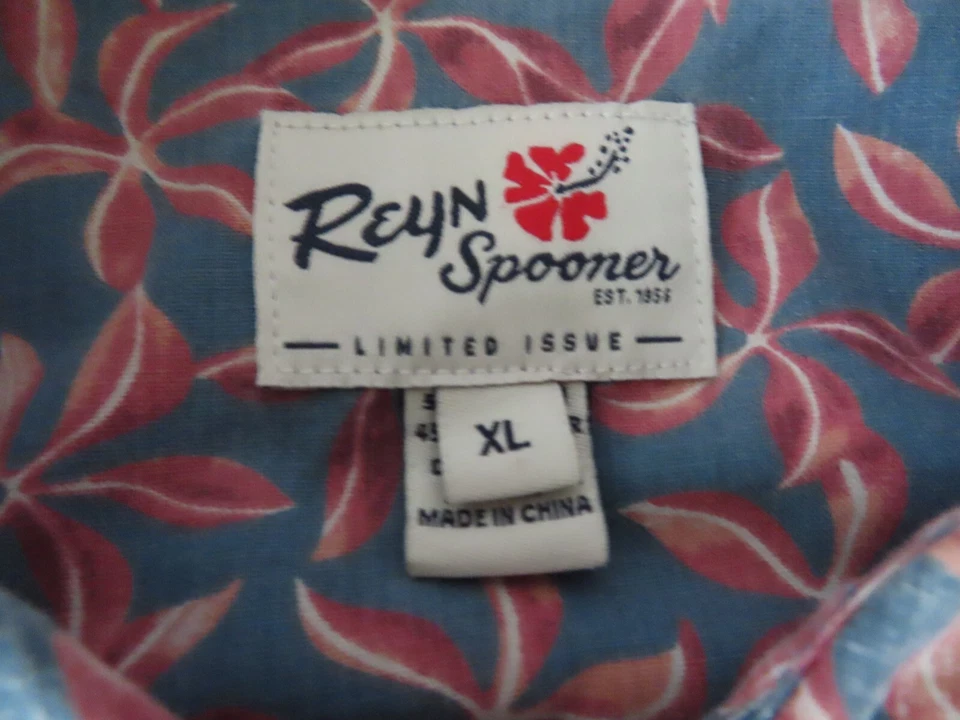 Женская рубашка Reyn Spooner XL гавайская с цветочным рисунком выцветшая на солнце - Изображение 4 из 4