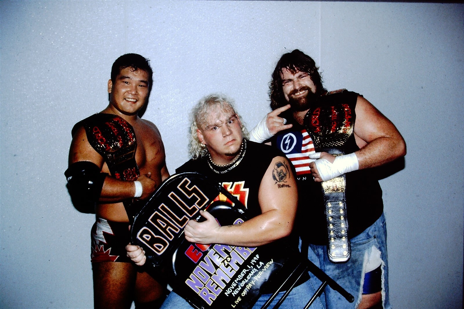 AXL ROTTEN & BALLS MAHONEY COLOR 4x6 ECW WRESTLING PHOTO WWE ROH ECW