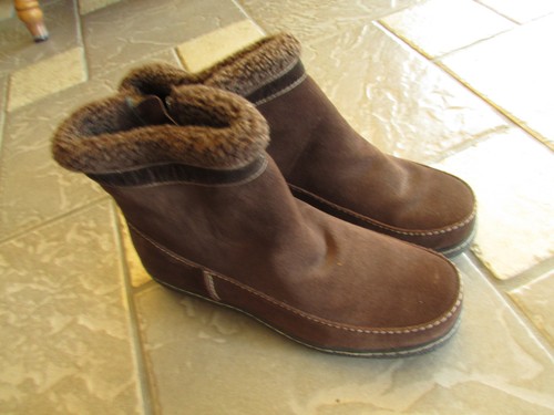 SUEDE LEATHER ANKLE BOOTS WOMENS 