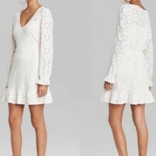 Wild Fable Brushed Cream Floral Lace Dress NWT