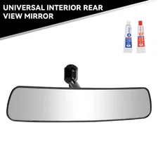 10" Universal Car Rear View Mirror Learner Driver Stick-On Interior Wide Auto US