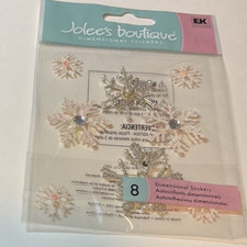 Embellished Snowflakes Jolee's Boutique Scrapbook Stickers EK Success VTG New
