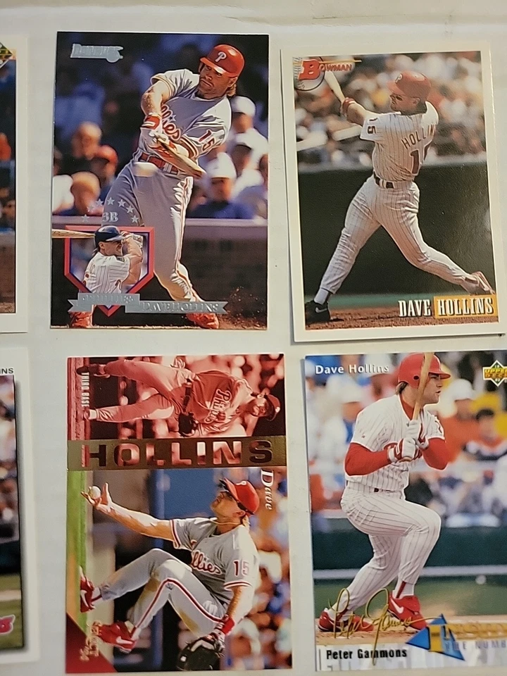 (34) Dave Hollins Lote Phillies Topps Upper Deck Leaf SP 1990-95 2 Novatos Foto 2 de 4