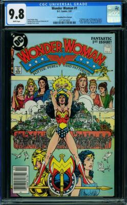 Wonder Woman #1 CGC 9.8 RARE 1987 Canadian Price Variant! White Pages ...