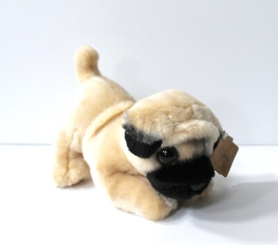 Miyoni by Aurora Pug Puppy Plush Stuffed Animal 9'' L NWT
