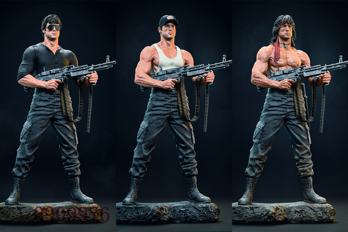 Rambo 3D Printing Figure Unpainted Model Sculpture GK Blank Kit