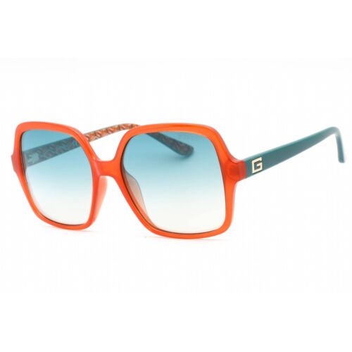 Guess Women's Sunglasses Full Rim Orange/Other Rectangular Shape GU7921-H 44X - Afbeelding 1 van 2