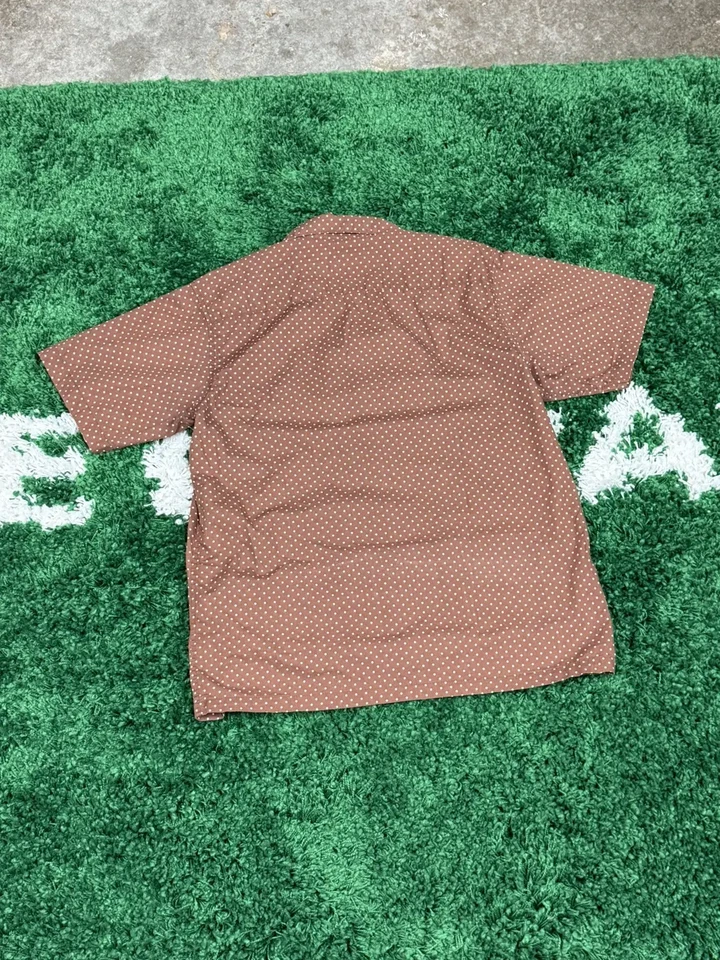 Supreme Polka Dot Short Sleeve Brown Print Shirt Medium SS17 - Image 4 of 4