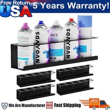 4X Wall-Mounted Spray Bottle Holder Aerosol Spray Can Holder Storage Rac NEW