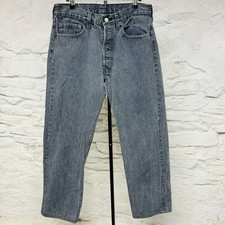 Levi’s 501-0658 Gray Black Jeans W32 L34 (Actual 30x28) Made in USA Vtg 1980s