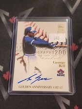 George Bell Auto 2001 Topps Golden Anniversary Great Autograph