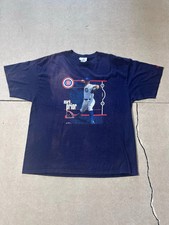 90s Vintage Chicago Cubs Mark Prior Faded Navy T Shirt Size XXL
