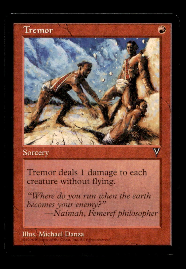 Tremor Common Visions Magic: The Gathering Lightly Played