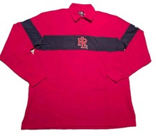 Vtg 90s Ralph Lauren Polo Jeans Company Rugby Shirt Long Sleeve Red M USA Made