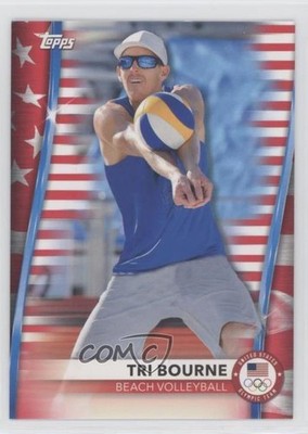 2021 Topps US Olympic & Paralympic Team and Hopefuls Flag 91/299 Tri Bourne 2o7