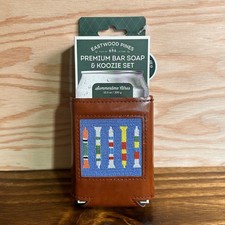 Needlepoint Koozie Gift Set Golf Eastwood Pines Bar Soap Summertime Citrus Dad