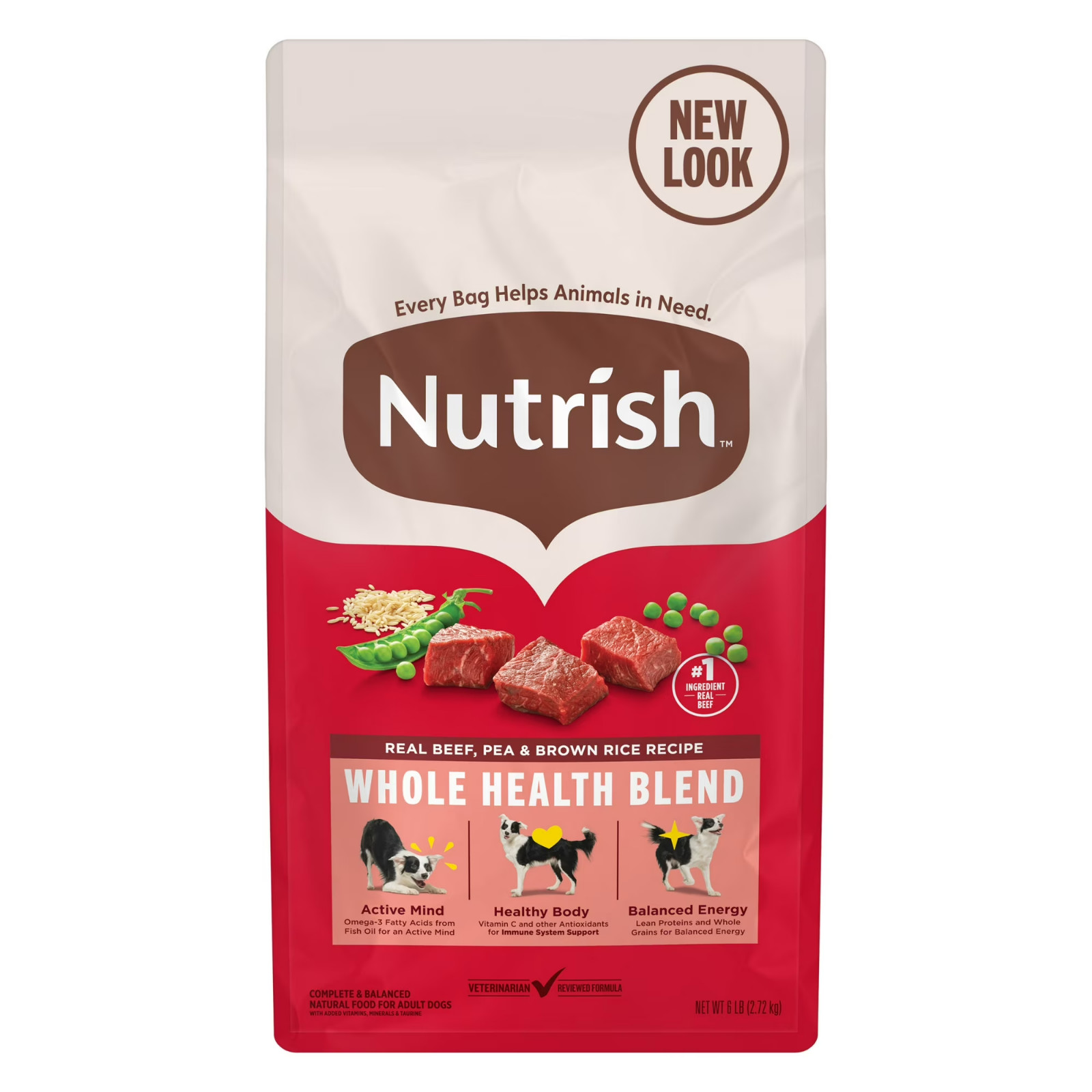 Rachael Ray Nutrish Natural Dry Dog Food, Real Beef, Pea & B