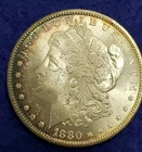 1880 S MORGAN SILVER DOLLAR  - Nice BU coin with nice toning - L👀K - SHIPS FREE