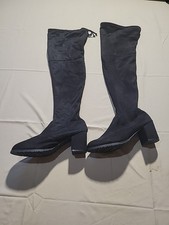 Black Suede Knee High Boots