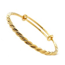 Gold Plated Twisted Chunky Bangle Bracelet, bangle bracelets for women,Twisted B