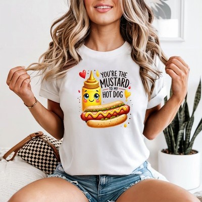 Youre The Mustard To My Hot Dog Damen T-Shirt lustig Essen Tee